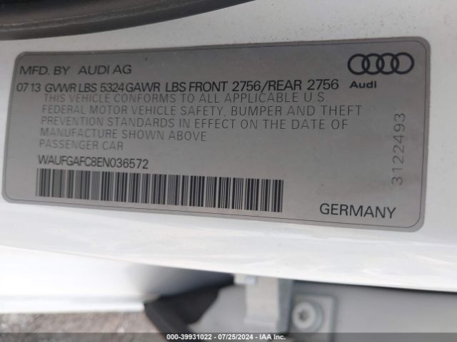 WAUFGAFC8EN036572 Audi A6 3.0t Premium Plus
