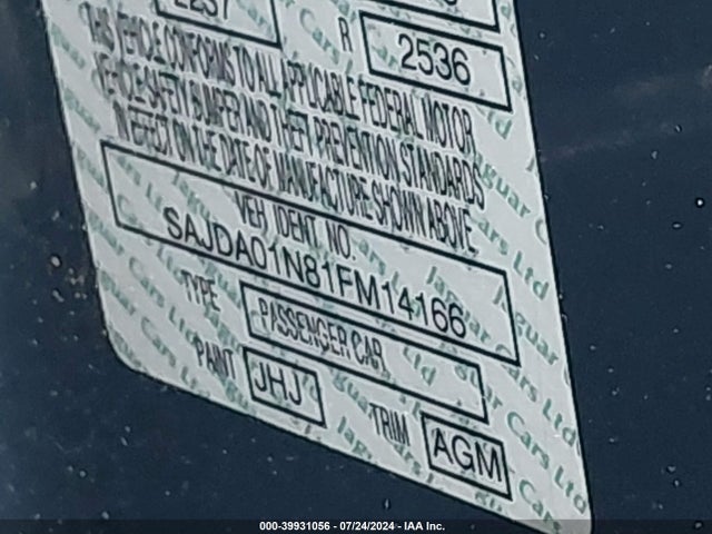 2001 JAGUAR S-TYPE SAJDA01N81FM14166 Photo 8