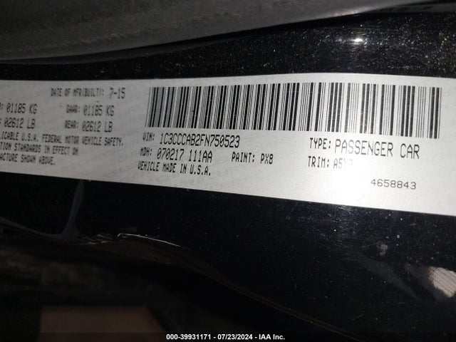 Chrysler 200 Limited 2015 1C3CCCAB2FN750523 Image 9