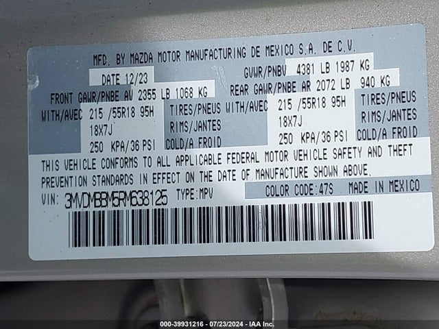 Mazda Cx-30 2.5 S Select Sport 2024 3MVDMBBM5RM638125 Image 9