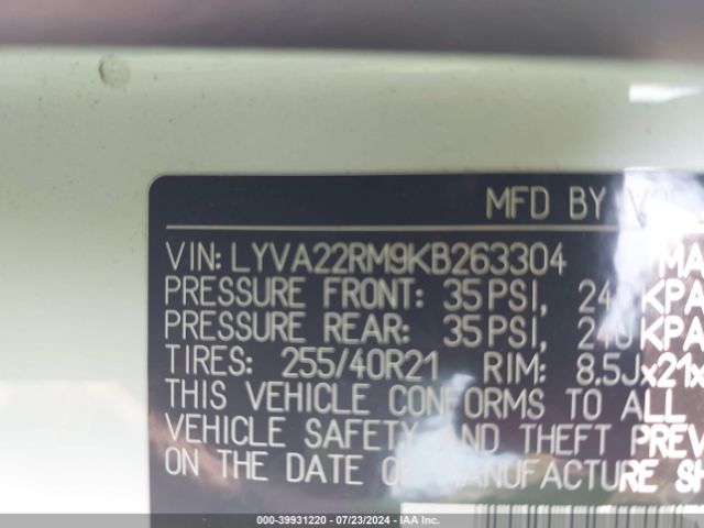 LYVA22RM9KB263304 Volvo Xc60 T6 R-design