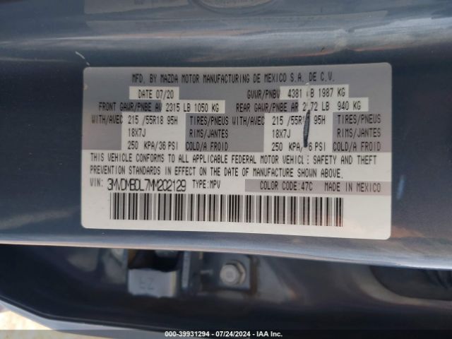 3MVDMBDL7MM202129 Mazda Cx-30 Premium