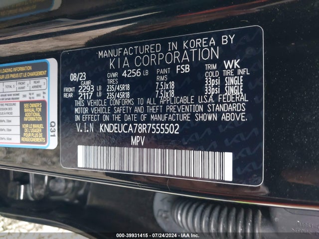 KIA Seltos X-line 2024 KNDEUCA78R7555502 Image 9