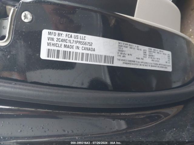 2C4RC1L71PR556752 Chrysler Pacifica Hybrid Touring L