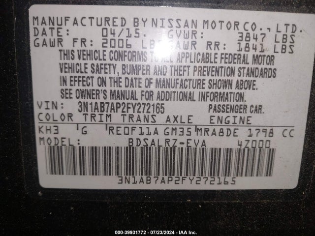 Nissan SENTRA SR 2015 3N1AB7AP2FY272165 Image 9