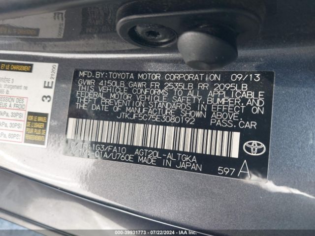JTKJF5C75E3080192 Scion TC
