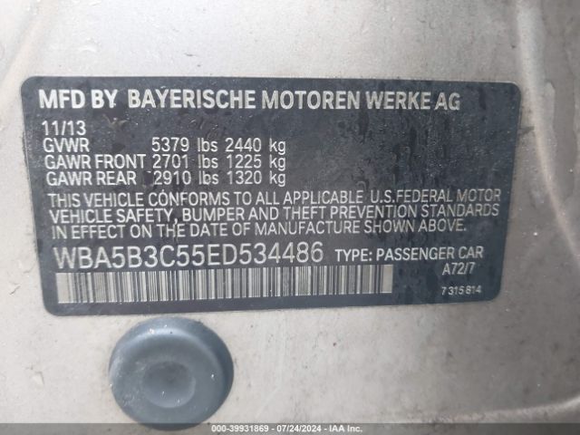 WBA5B3C55ED534486 BMW 535i Xdrive
