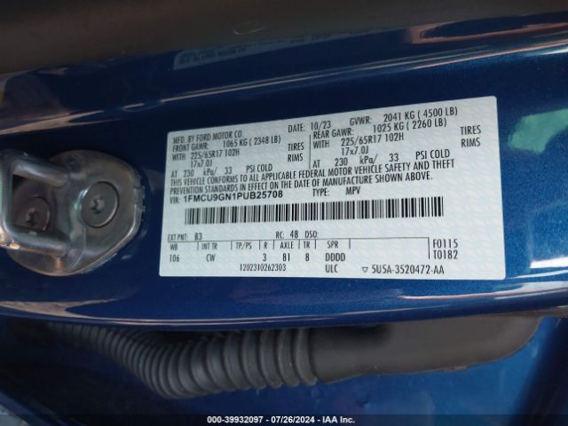 2023 FORD ESCAPE 1FMCU9GN1PUB25708 Photo 8