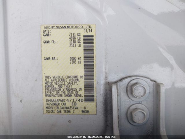 1N4AA5AP6EC471740 Nissan Maxima 3.5 Sv
