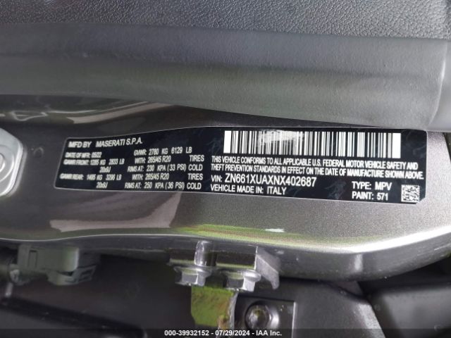 ZN661XUAXNX402687 Maserati Levante Gt