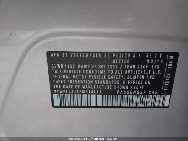 3VWPL7AJ6EM614641 Volkswagen Jetta Sportwagen 2.0l Tdi