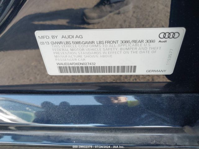 2013 AUDI S8 WAUD2AFD6DN027432 Photo 8