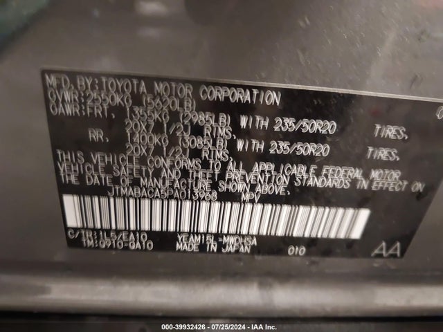 Toyota Bz4x Limited 2023 JTMABACA5PA013968 Image 9