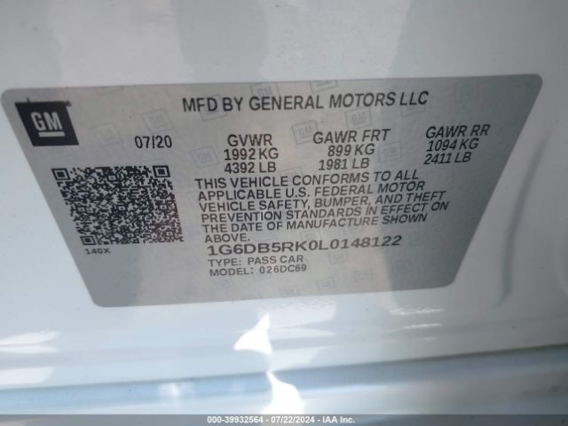 1G6DB5RK0L0148122 Cadillac Ct4 Premium Luxury