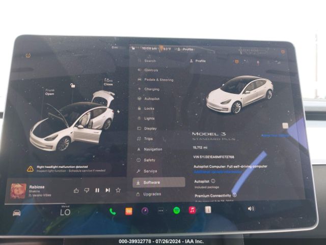 5YJ3E1EA6MF072768 Tesla Model 3 Standard Range Plus Rear-wheel Drive