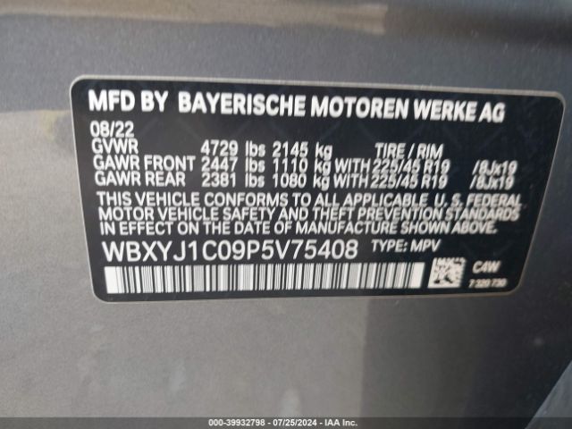 WBXYJ1C09P5V75408 BMW X2 Xdrive28i