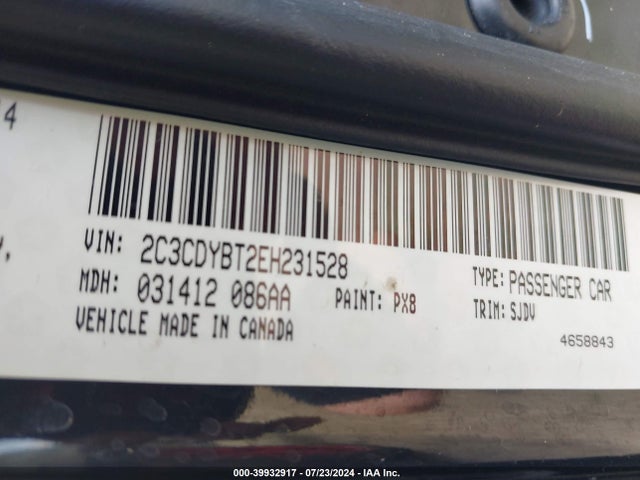 Dodge Challenger Shaker Pkg 2014 2C3CDYBT2EH231528 Image 9