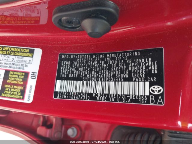 5YFBURHE4EP035445 Toyota Corolla S Premium