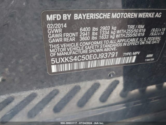5UXKS4C50E0J93791 BMW X5 Xdrive35d