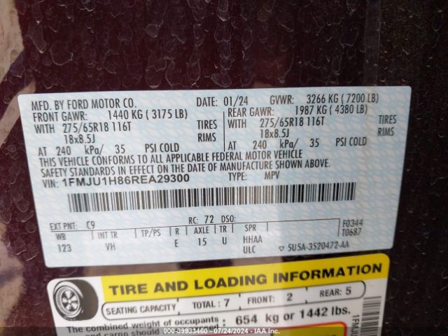1FMJU1H86REA29300 Ford Expedition Xlt
