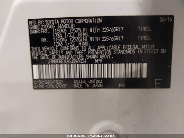 Toyota RAV4 LE 2016 JTMBFREV2GJ096024 Image 9