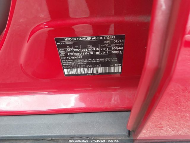 WDCTG4EB3JJ502663 Mercedes-Benz GLA 250