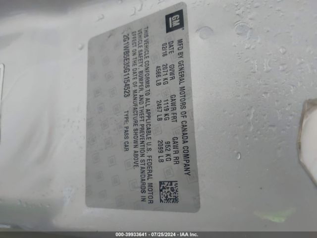 2G1WB5E35G1154523 Chevrolet Impala Limited Lt