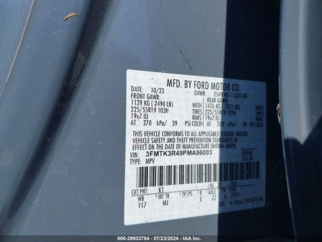 3FMTK3R49PMA96003 Ford Mustang Mach-e Premium