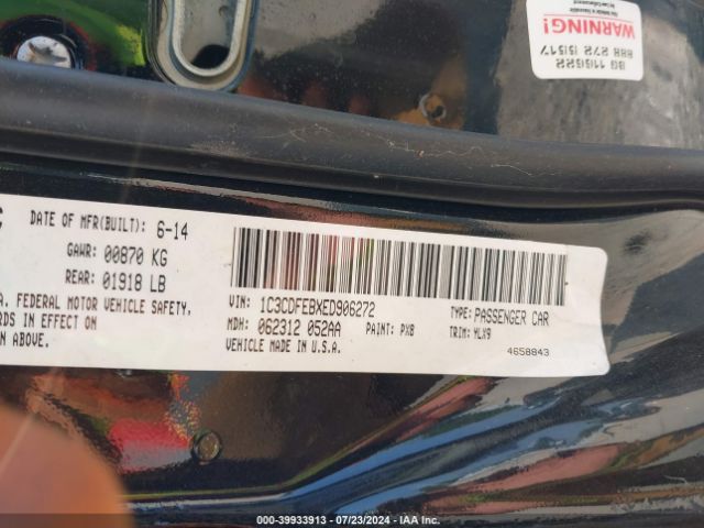 1C3CDFEBXED906272 Dodge DART GT