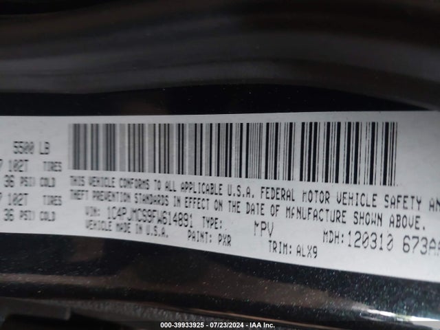 1C4PJMCS9FW614891 Jeep Cherokee Latitude