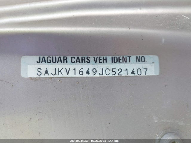 1988 JAGUAR VANDENPLAS SAJKV1649JC521407 Photo 8