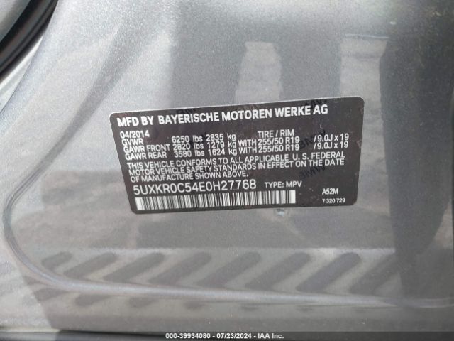 5UXKR0C54E0H27768 BMW X5 Xdrive35i