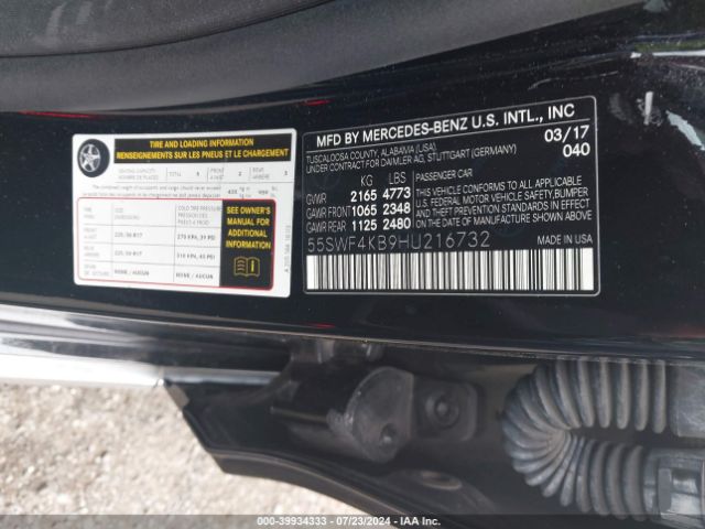 55SWF4KB9HU216732 Mercedes-Benz C 300 4matic/luxury 4matic/sport 4matic