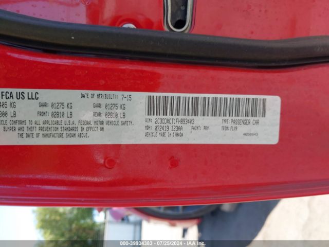 2C3CDXCT1FH893403 Dodge Charger Road/track