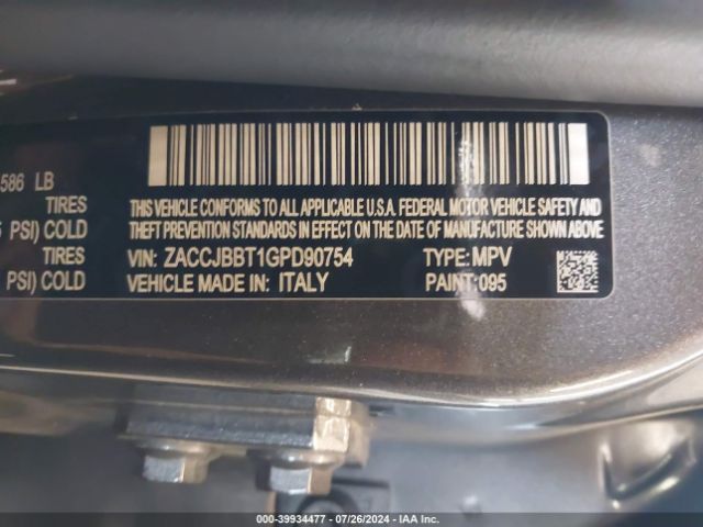 ZACCJBBT1GPD90754 Jeep Renegade Latitude