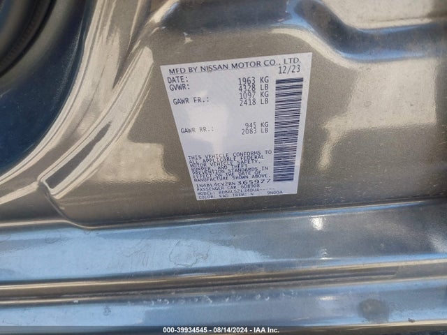 Nissan Altima Sr Fwd 2024 1N4BL4CV2RN365977 Image 9
