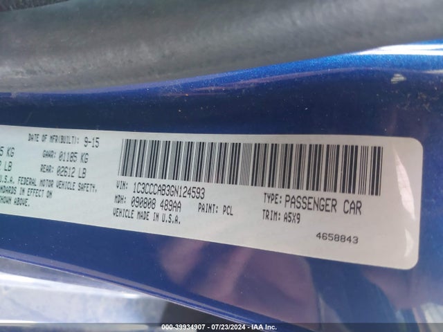 1C3CCCAB3GN124593 Chrysler 200 Limited