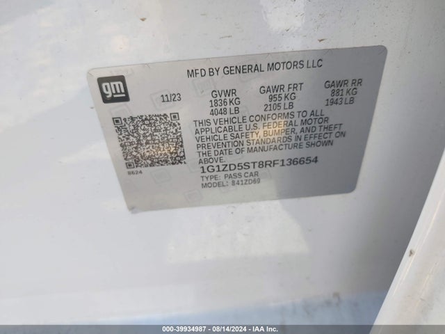 Chevrolet MALIBU LT 2024 1G1ZD5ST8RF136654 Image 9