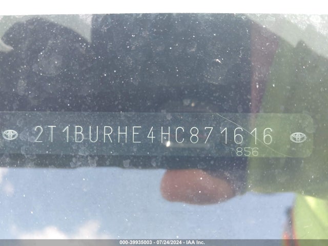Toyota COROLLA LE 2017 2T1BURHE4HC871616 Image 9