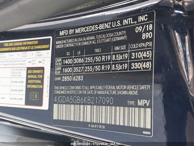 4JGDA5GB6KB217090 Mercedes-Benz Gle 400 4matic