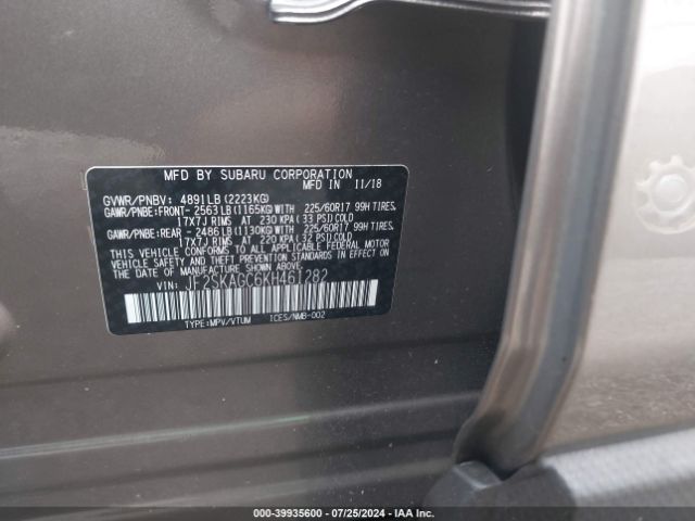 JF2SKAGC6KH461282 Subaru Forester Premium