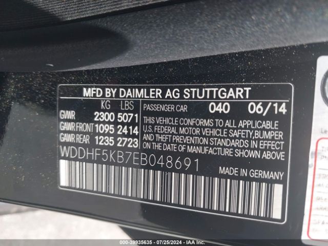 WDDHF5KB7EB048691 Mercedes-Benz E 350