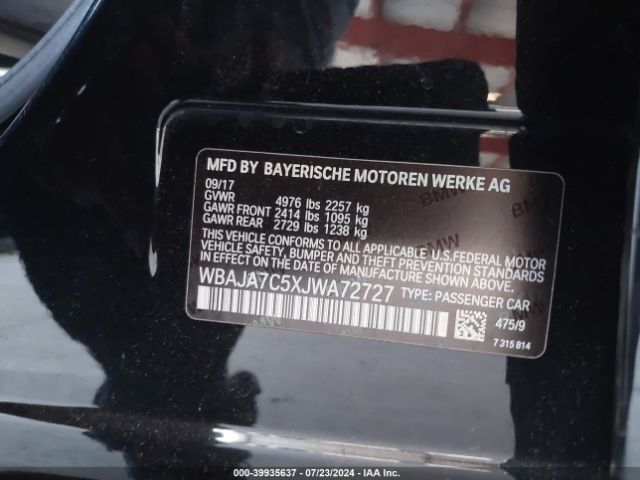 WBAJA7C5XJWA72727 BMW 530i Xdrive