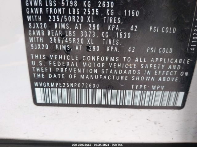WVGKMPE25NP072600 Volkswagen ID.4 PRO S