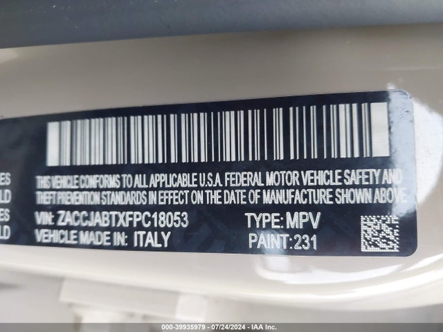 Jeep Renegade Latitude 2015 ZACCJABTXFPC18053 Image 9