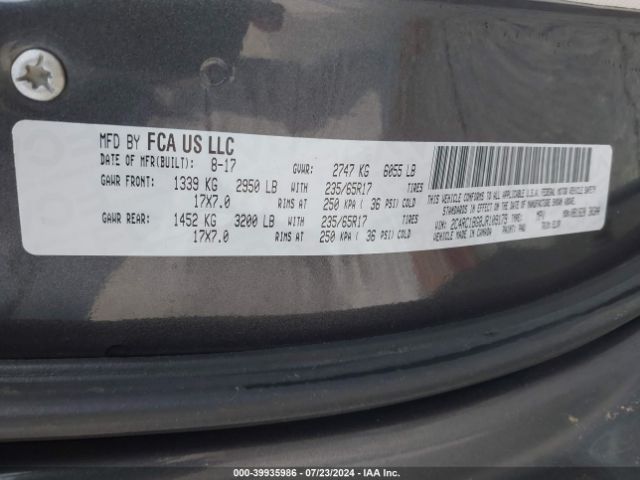 2C4RC1BG8JR109179 Chrysler Pacifica Touring L