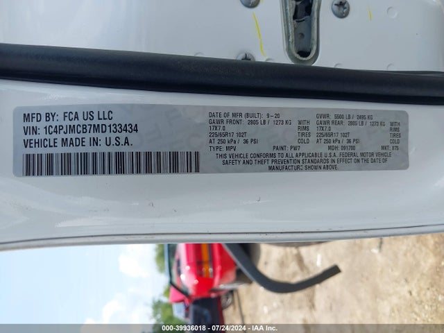 1C4PJMCB7MD133434 Jeep Cherokee Latitude 4x4