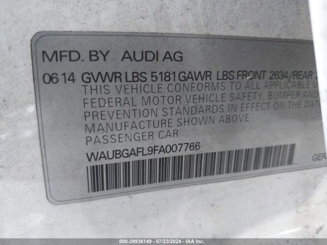WAUBGAFL9FA007766 Audi S4 3.0t Premium Plus