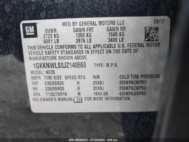 1GKKNWLS0JZ140660 GMC Acadia Slt-2