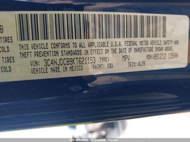 3C4NJDCB9KT621153 Jeep Compass Limited 4x4